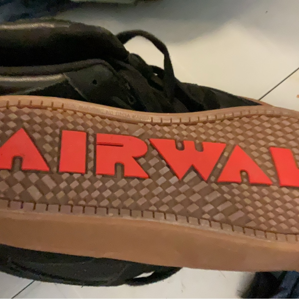 Airwalk Black Sneakers with Red Logo Sole